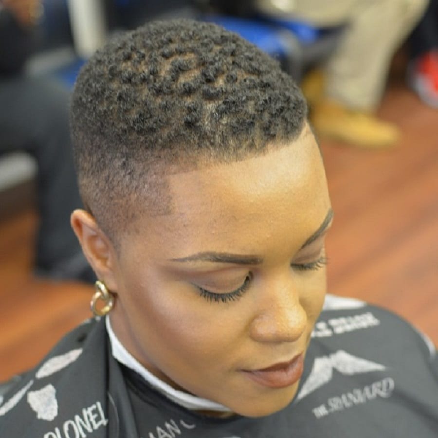black women fade haircut