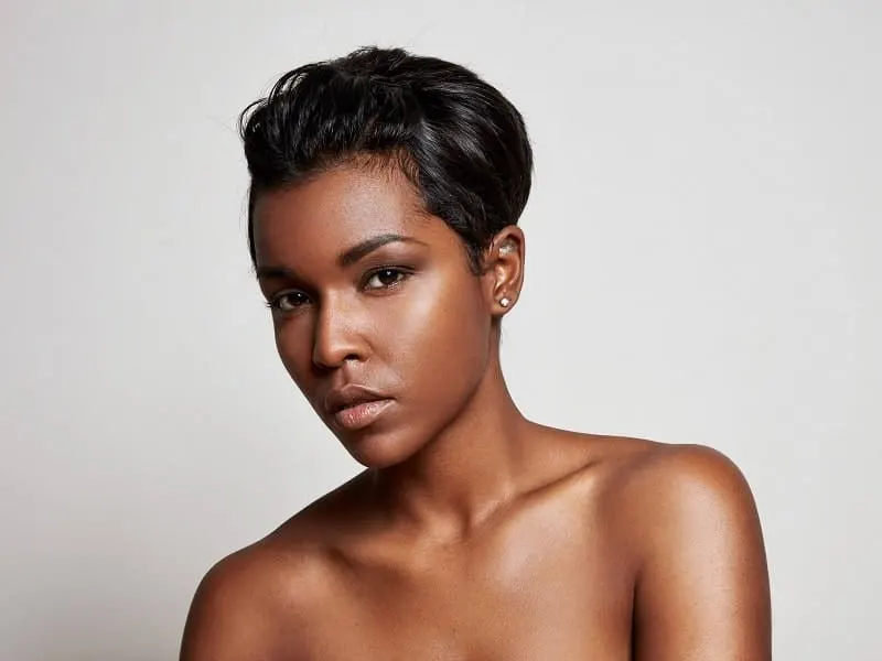 tamed short natural hair for black women 
