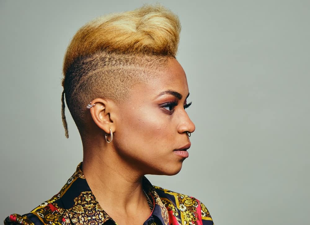 black women's mohawk with shaved hairstyles