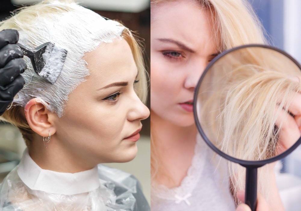 bleaching can cause hair damage