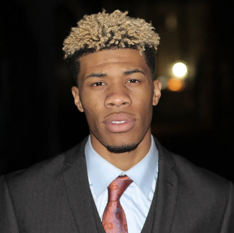 bleached hairstyle for black men