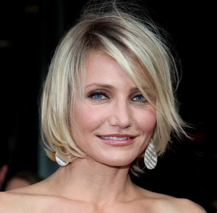 blonde actress Cameron Diaz with blue eyes