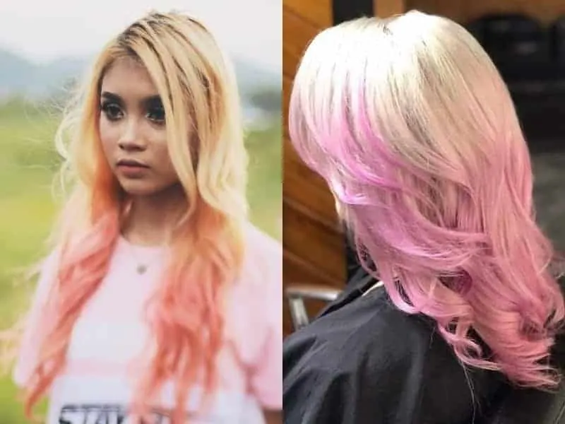 Blonde And Pink Hair