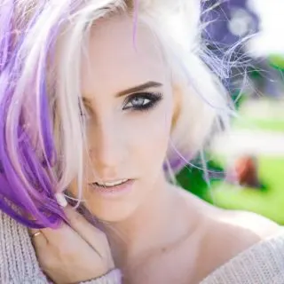 Blonde And Purple Haircolor
