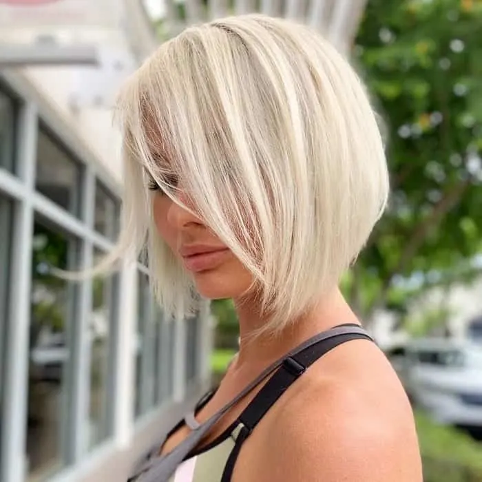 Blonde Angled Bob