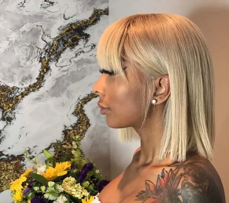 Blonde Bangs for Black Girl