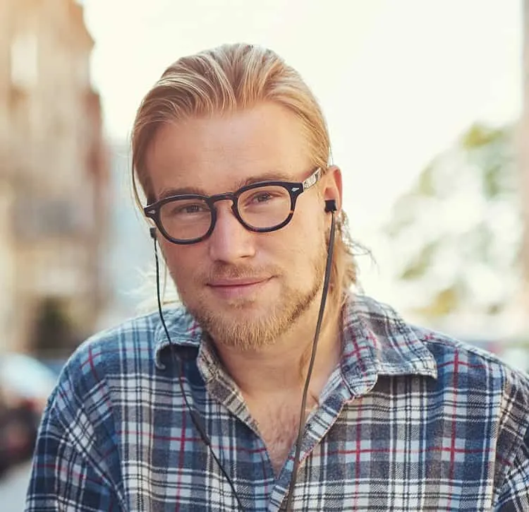 short blonde beard