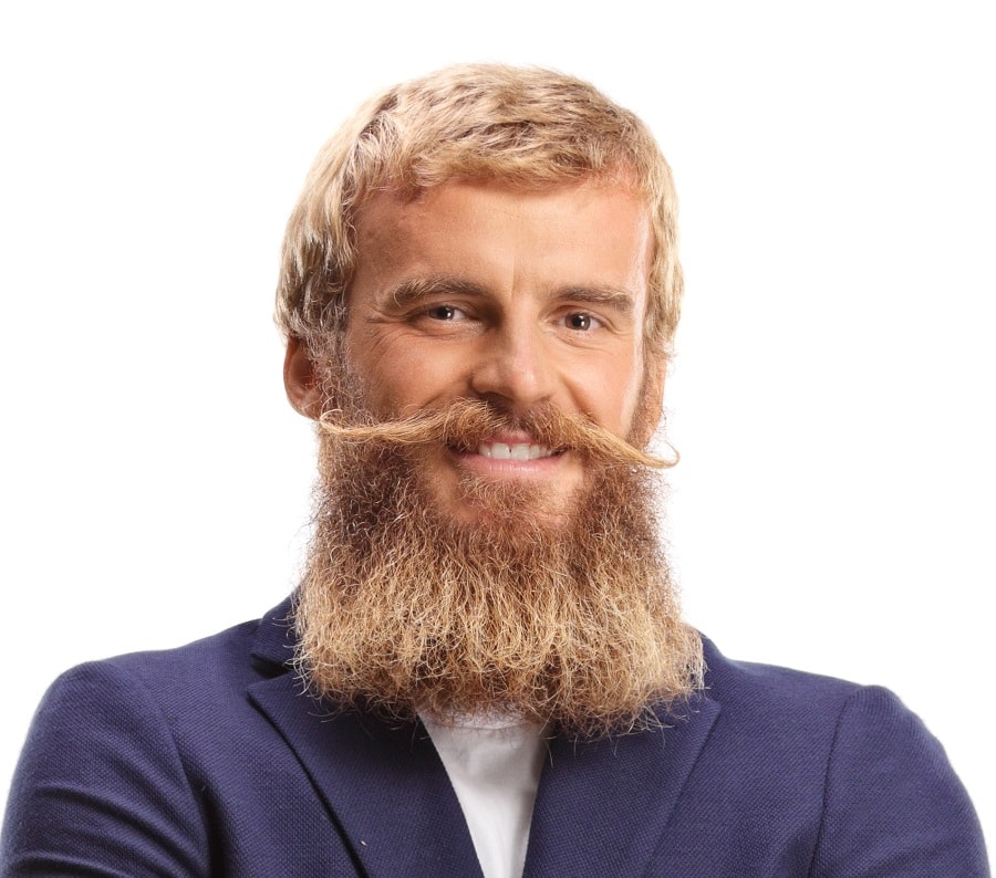 blonde beard style for oval faces
