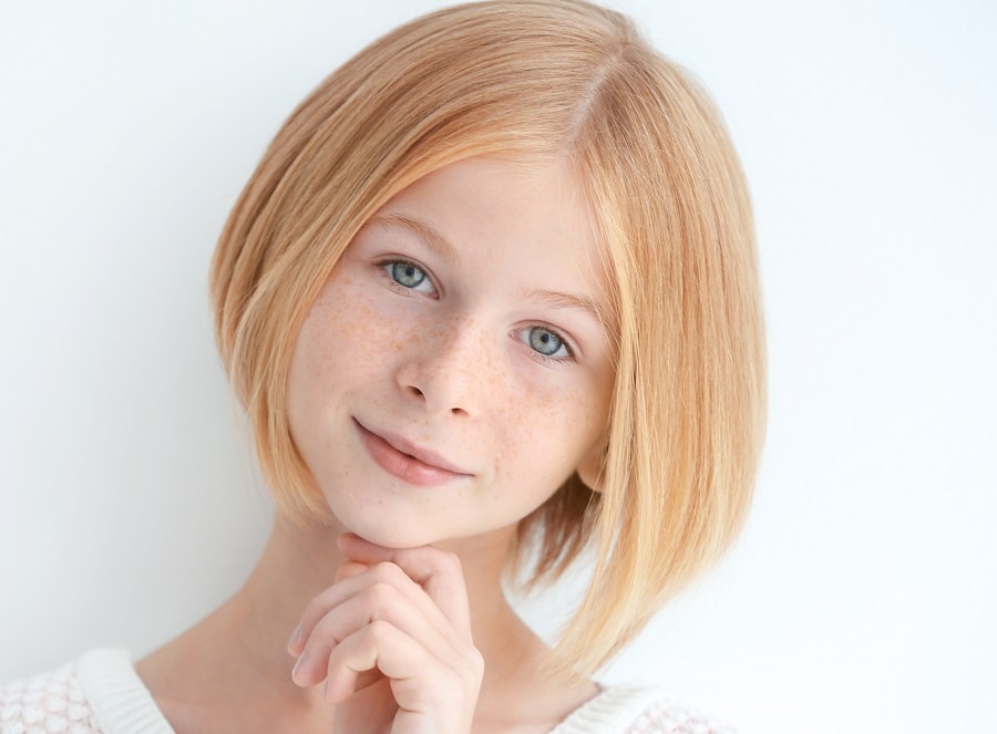 blonde bob hairstyle for picture day