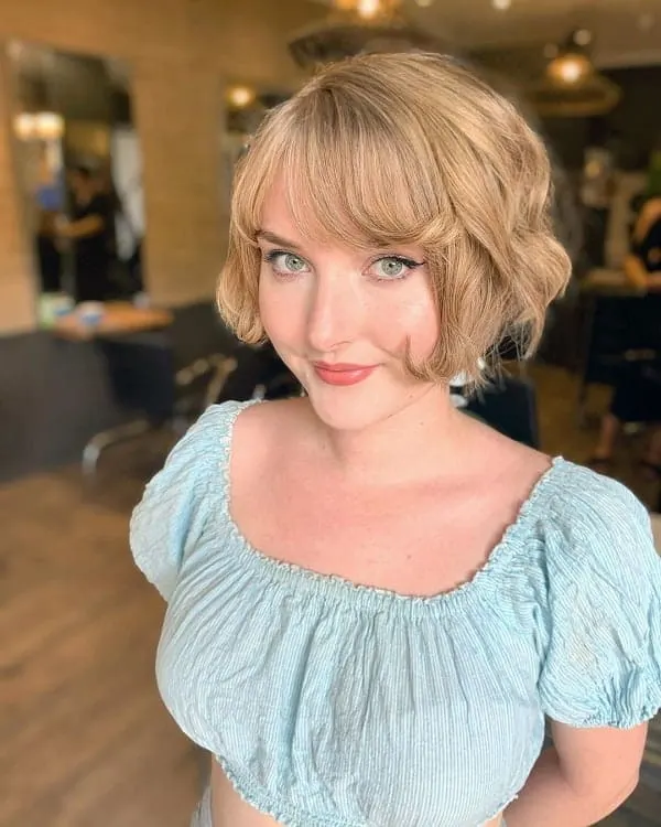 Blonde Bob with Bangs