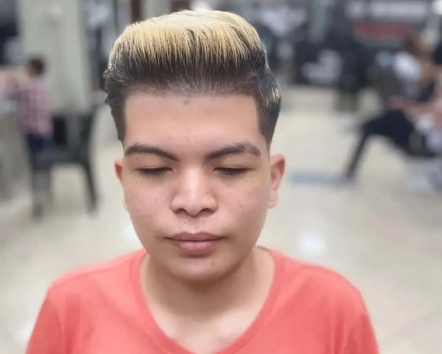 blonde comb over for asian men