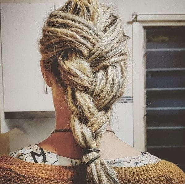 Blonde Dreads in French Plait for Women