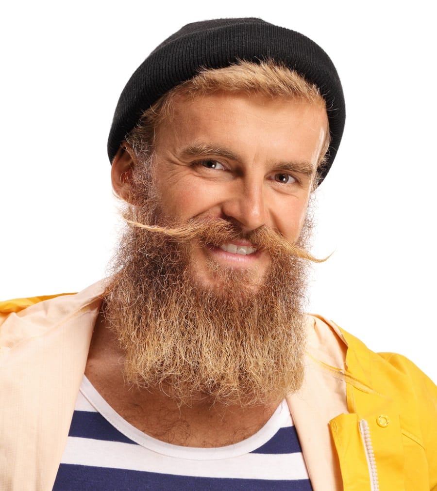 blonde guy with square beard