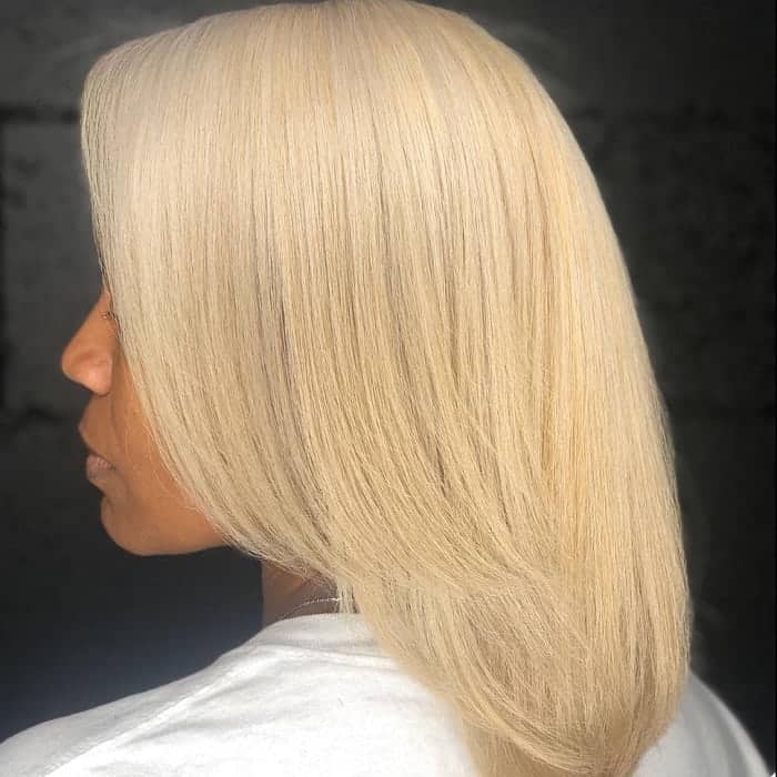 Black Women's Shoulder Length Blonde Hair