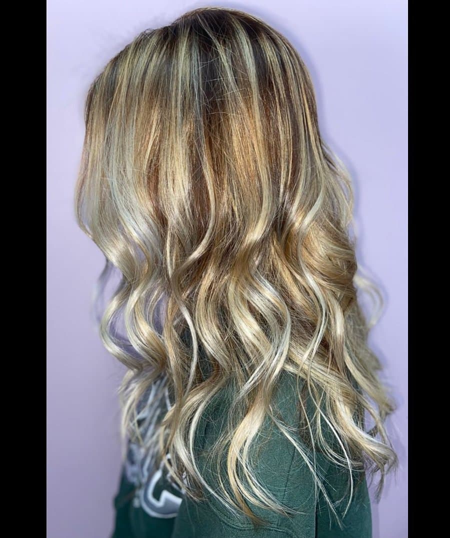 blonde hair with grey highlights