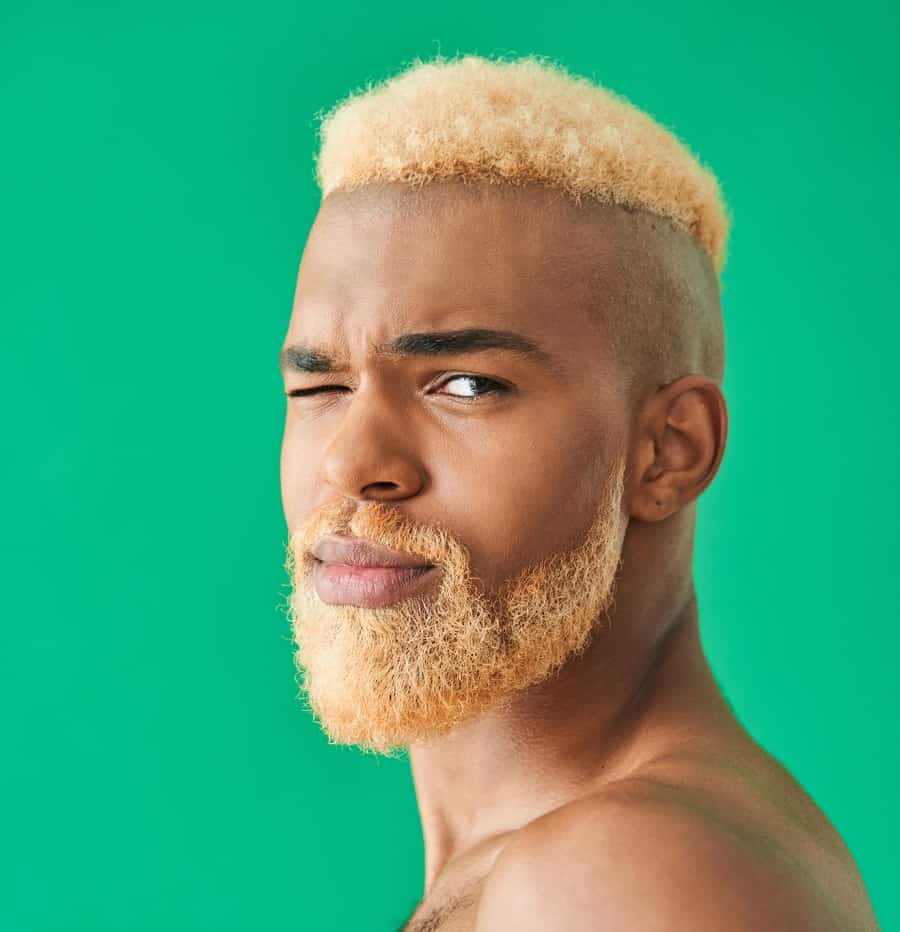 blonde hair with shaved sides for black men