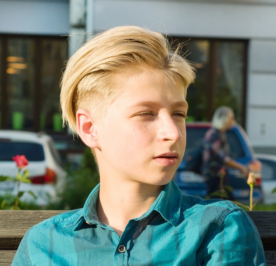 blonde hair with undercut for boys
