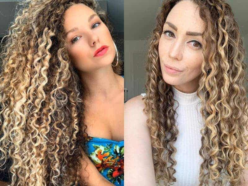 Blonde Highlights on Curly Hair