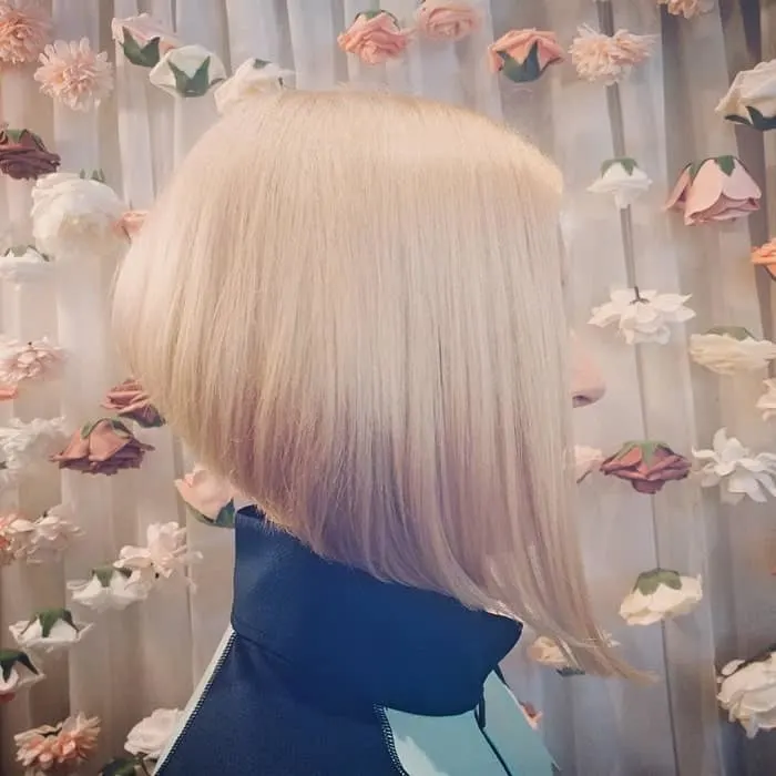 Blonde Inverted Bob