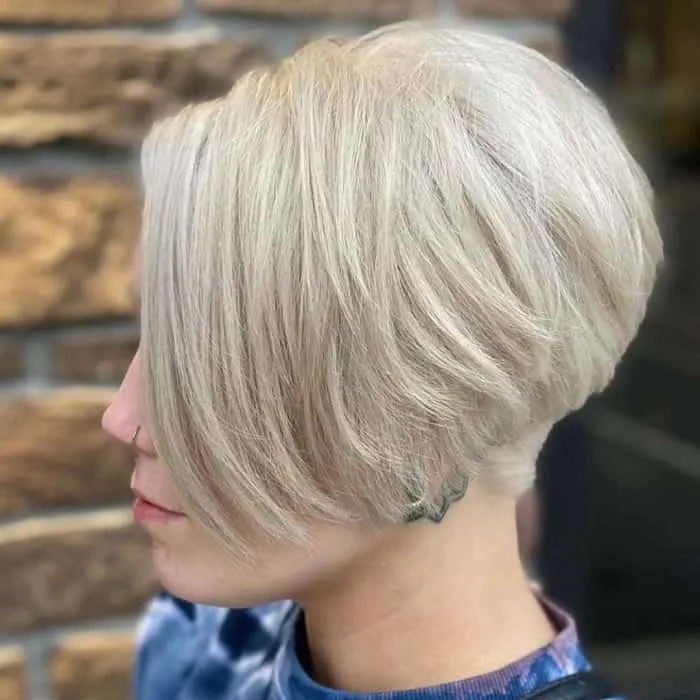 Blonde Inverted Bob Haircut