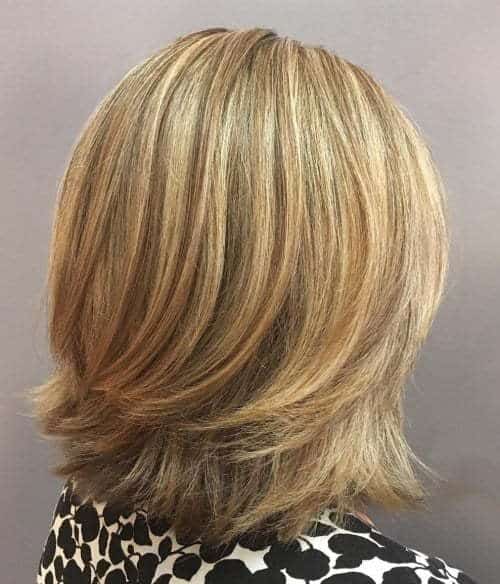 honey blonde layered haircut for women