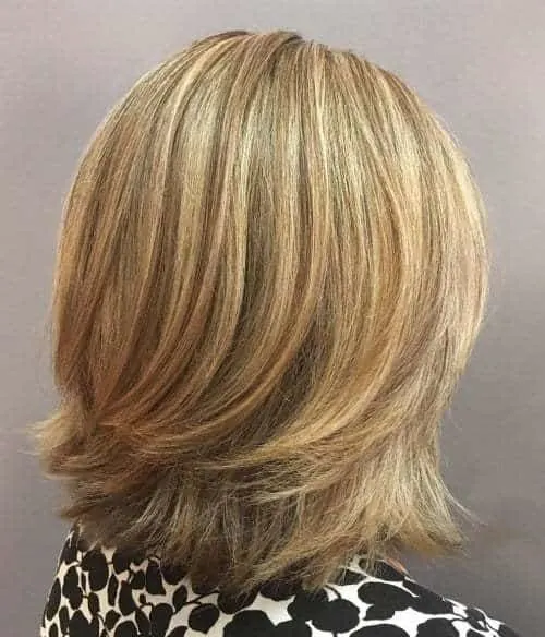 honey blonde layered haircut for women