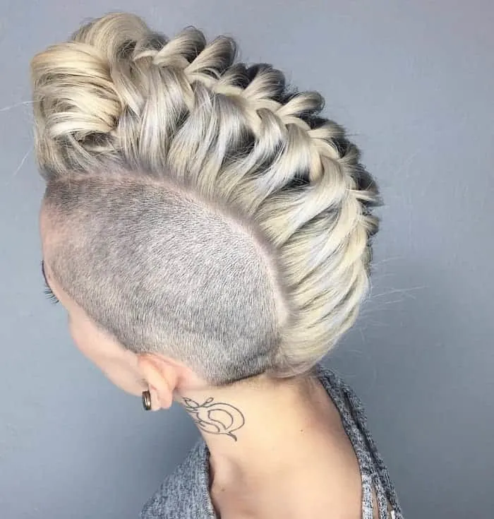 Braided Blonde Mohawk for Women