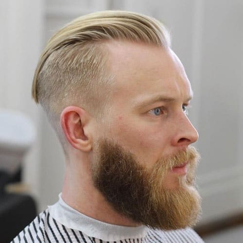 blonde mustache with beard grooming 