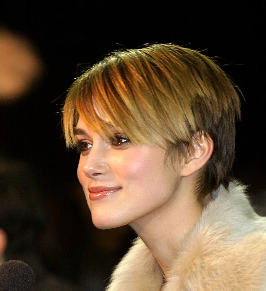 blonde pixie cut for oval faces