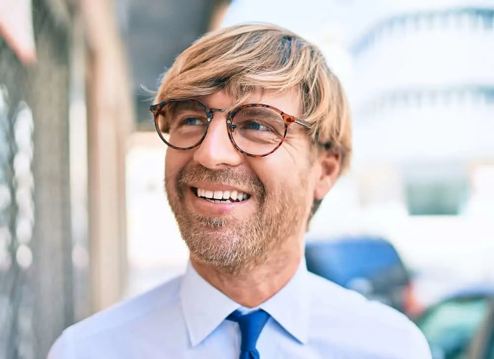 blonde stubble beard