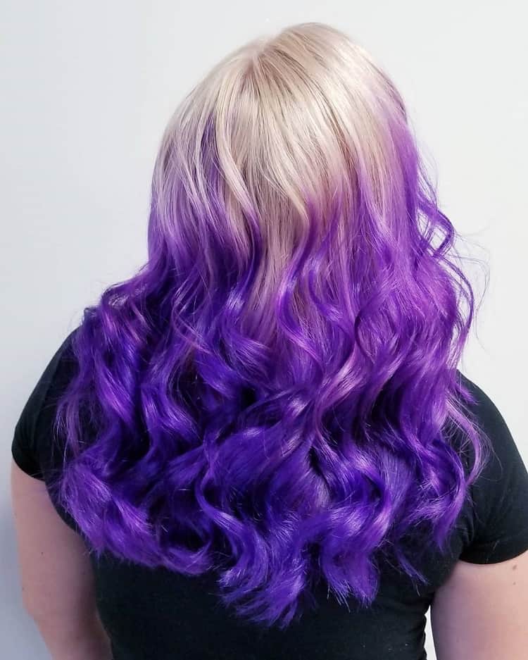 blonde to purple ombre hair