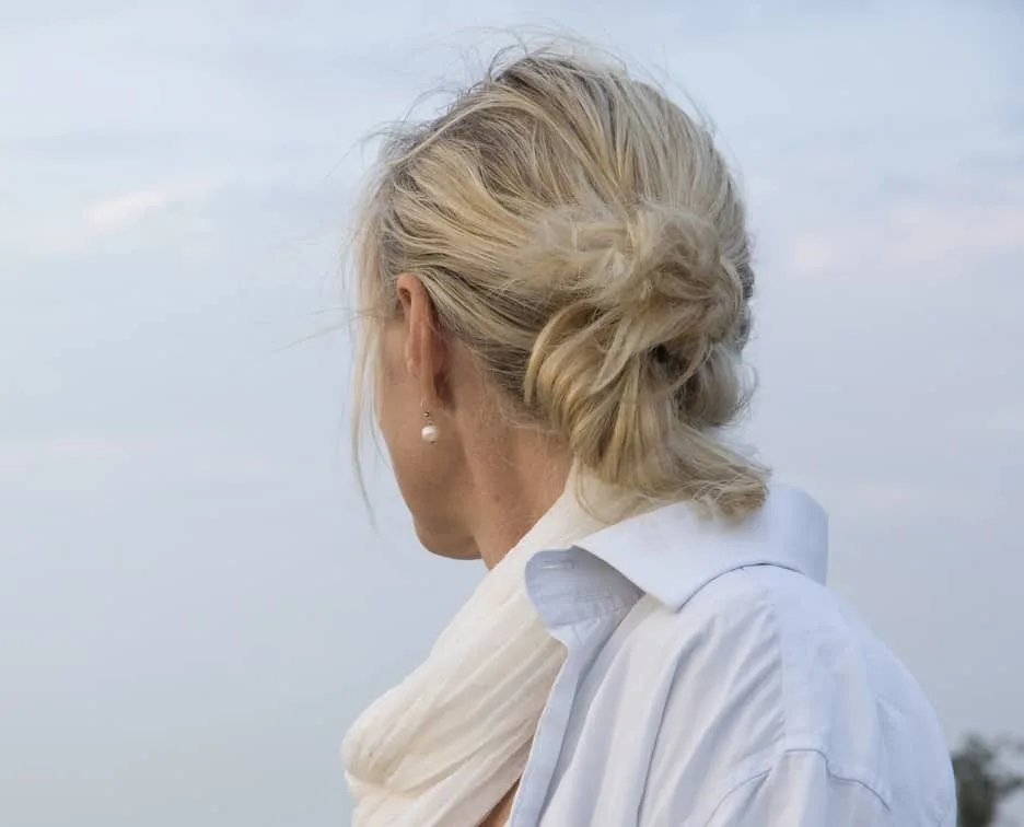 blonde updo for women over 50