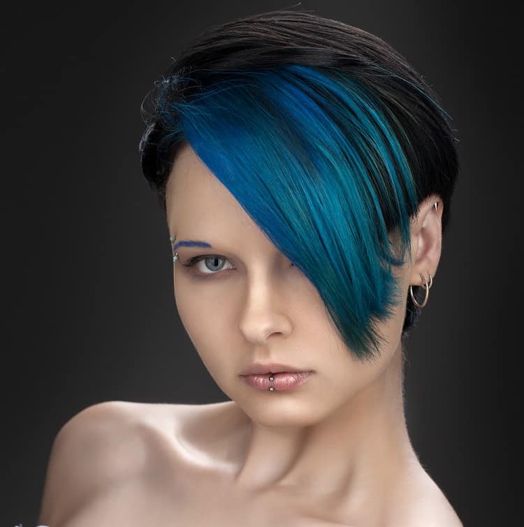 blue and black hair color