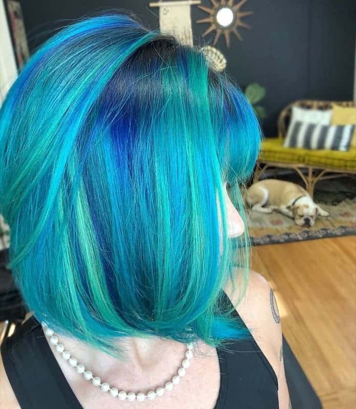 23 Modern Blue and Green Hair Color Ideas for 2023