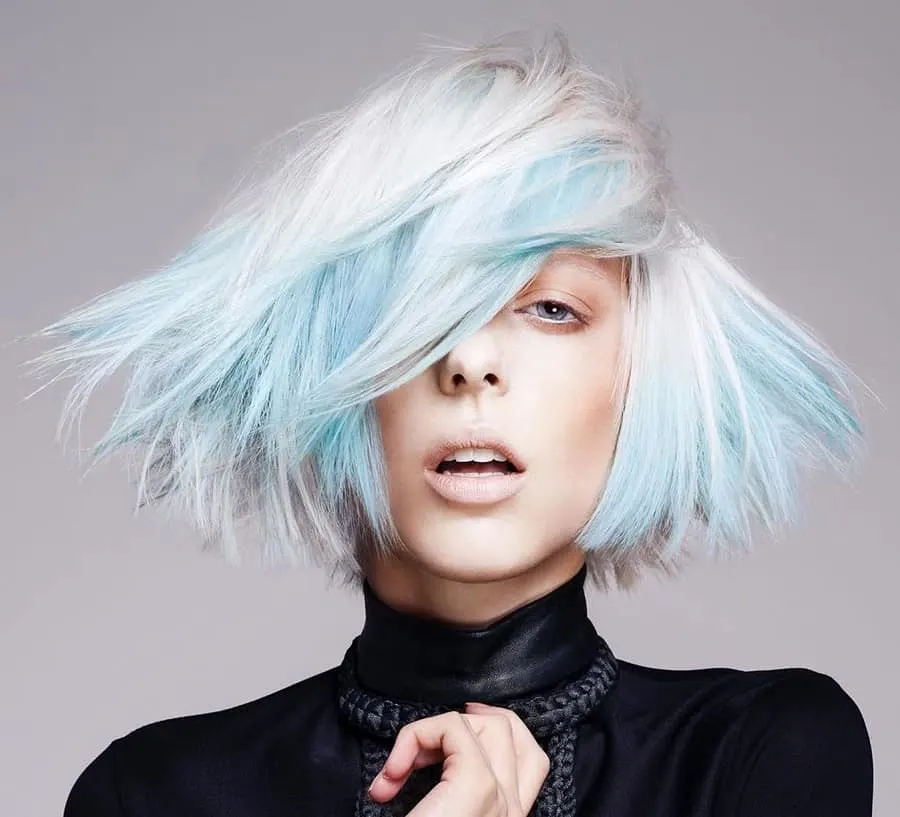 10 Striking Blue And White Hair Options for Real Divas