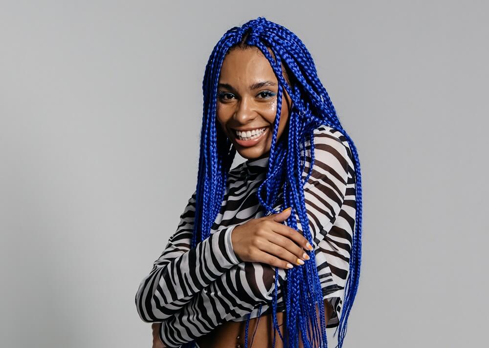 Blue Box Braids Hair: 10 Stunning Styles to Try - wide 2