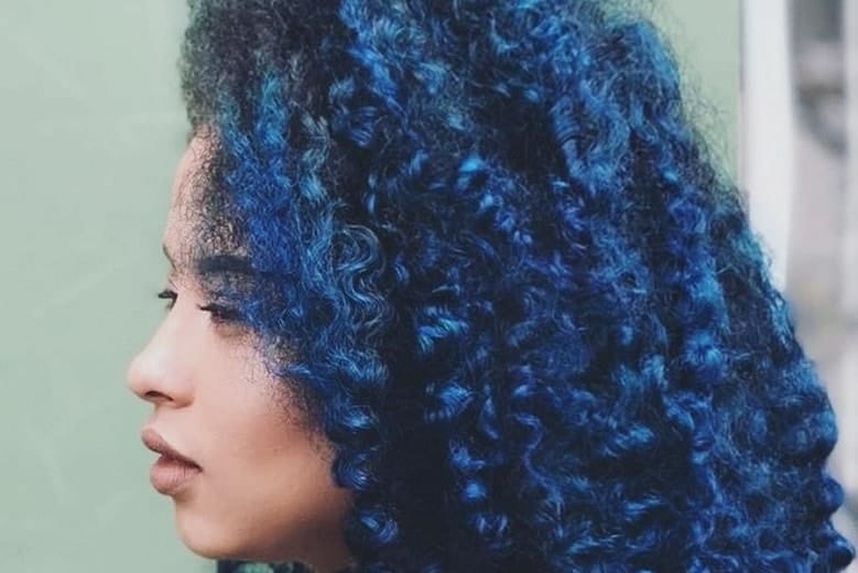 how to get blue curly hair