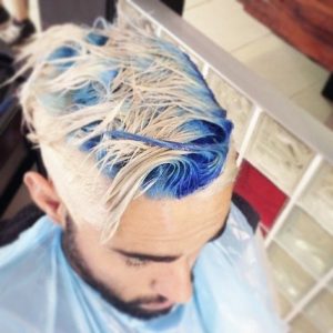 light blue hair man