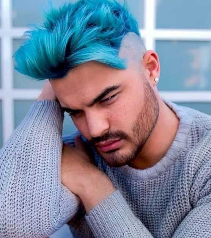 31 Best Photos Blue Hair Dye For Men - Blue Hair For Guys 17 Funky