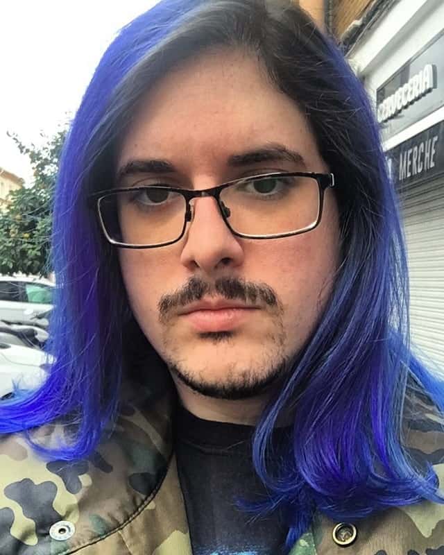 long blue haircuts for guys