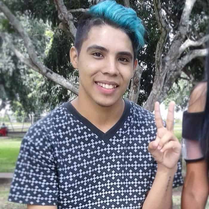 blue hairstyles for men