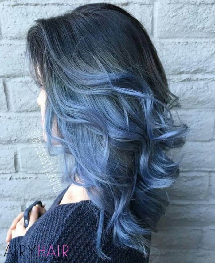 Black And Blue Ombre Hair