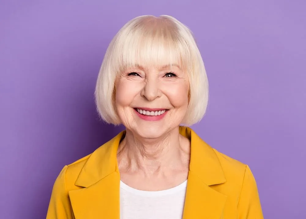 blunt bob for older women