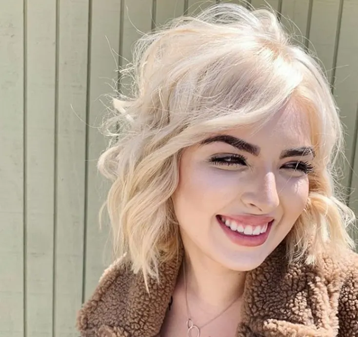 Side-swept Bangs with Blunt Bob