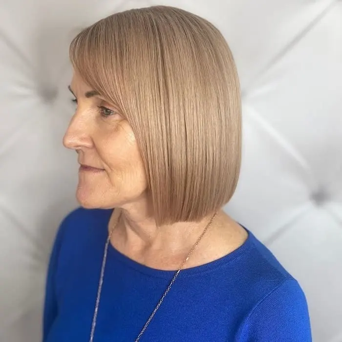 blunt bob for older women