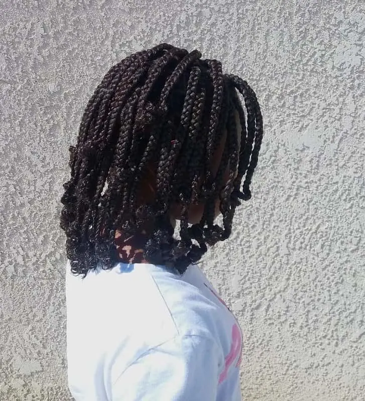 Bob Braids with Curly Ends