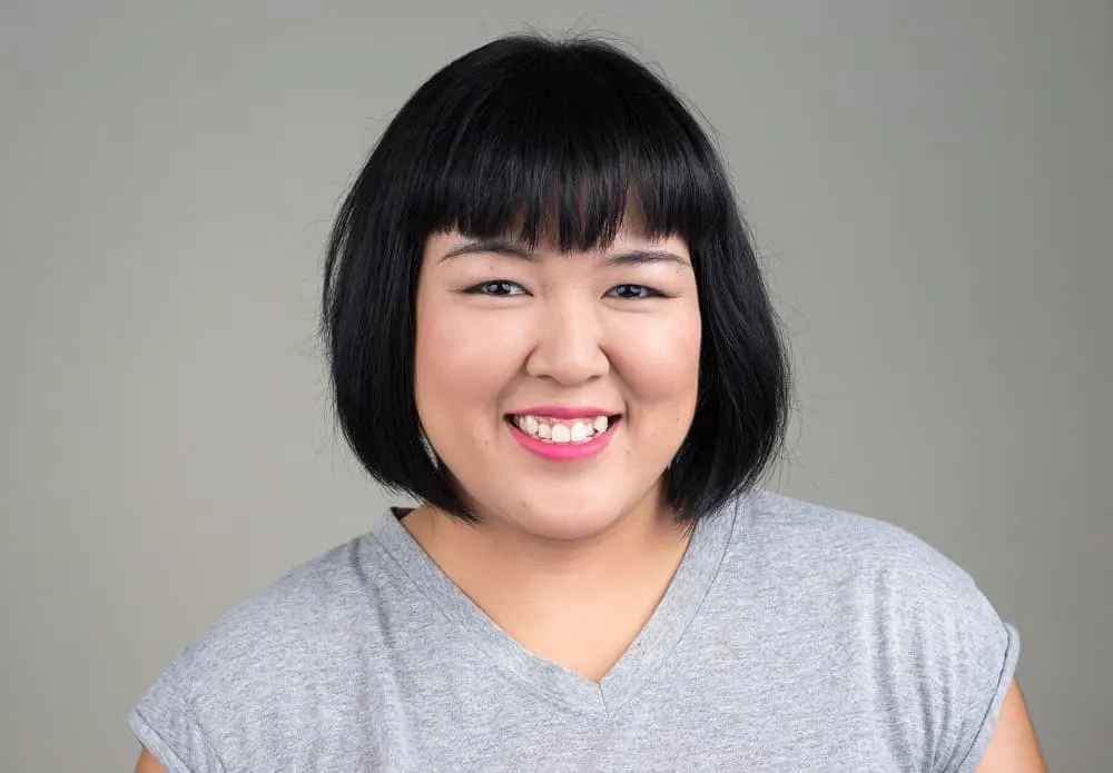 bob cut for plus size Asian women