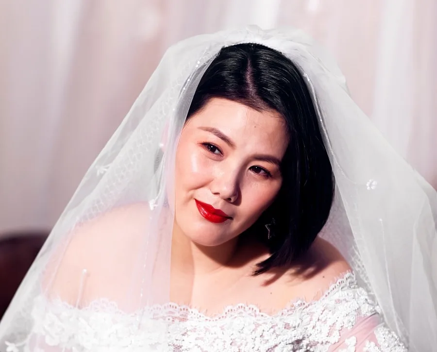 bob for brides with fat faces