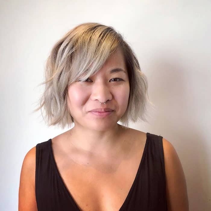 Asian Bob for Round Face
