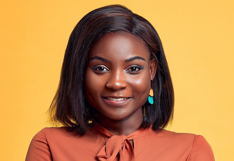 bob haircut for black women with square face